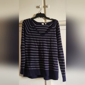 Gap, navy blue striped sweater